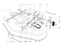 Mower Lift Assembly Diagram and Parts List for 57356 1000001-1999999 - 1981 Toro Lawn Tractor