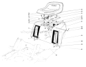 Rear Body & Seat Assembly Diagram and Parts List for 57356 1000001-1999999 - 1981 Toro Lawn Tractor