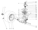 Transaxle & Clutch Assembly Diagram and Parts List for 57356 2000001-2999999 - 1982 Toro Lawn Tractor