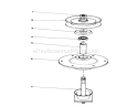 Spindle Assembly Diagram and Parts List for 57357 5000001-5999999 - 1985 Toro Lawn Tractor