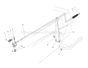 Chute Control Assembly Diagram and Parts List for 57357 5000001-5999999 - 1985 Toro Lawn Tractor
