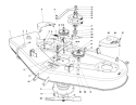 Cutting Deck Diagram and Parts List for 57357 5000001-5999999 - 1985 Toro Lawn Tractor