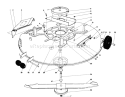 Cutting Deck Diagram and Parts List for 57300 0000001-0999999 - 1980 Toro Lawn Mower