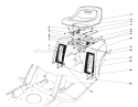 Rear Body & Seat Assembly Diagram and Parts List for 57300 0000001-0999999 - 1980 Toro Lawn Mower