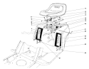 Rear Body & Seat Assembly Diagram and Parts List for 57300 1000001-1999999 - 1981 Toro Lawn Tractor