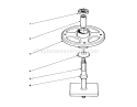 Part Location Diagram of 46-6650 Toro Spindle Shaft