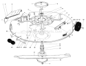 Cutting Deck Model 59130 Diagram and Parts List for 57360 3000001-3999999 - 1983 Toro Lawn Tractor