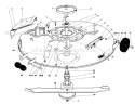 Cutting Deck Diagram and Parts List for 57300 4000001-4999999 - 1984 Toro Lawn Tractor