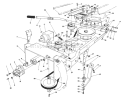 Frame & Pulley Assembly 36" Snowthrower Attachment Diagram and Parts List for 57300 4000001-4999999 - 1984 Toro Lawn Tractor