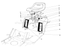Rear Body & Seat Assembly Diagram and Parts List for 57300 4000001-4999999 - 1984 Toro Lawn Tractor