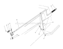 Chute Control Assembly 36" Snowthrower Attachment Diagram and Parts List for 57300 4000001-4999999 - 1984 Toro Lawn Tractor