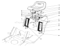 Rear Body & Seat Assembly Diagram and Parts List for 57360 6000001-6999999 - 1986 Toro Lawn Tractor