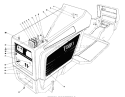 Hood Assembly Diagram and Parts List for 57365 6000001-6999999 - 1986 Toro Lawn Tractor