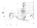 Transaxle & Clutch Assembly Diagram and Parts List for 57365 6000001-6999999 - 1986 Toro Lawn Tractor