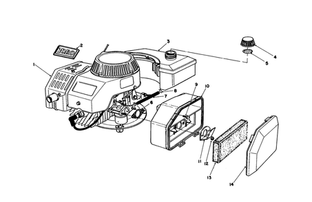 Engine Assembly Diagram and Parts List for 59255 4000001 - 4999999 Toro Engine