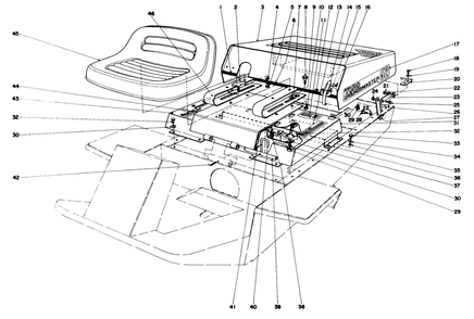 Part Location Diagram of 27-4730 Toro Seat Support