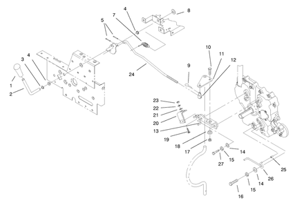 Pto Clutch System And Belt Guide Diagram and Parts List for 73428 8900001 - 8900499 Toro Lawn Tractor