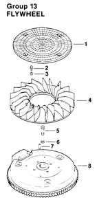 Flywheel-Engine Kohler Model No. Mv16s-Type Ps56519 Diagram and Parts List for 30180 490731 - 499999 Toro Lawn Tractor Accessories