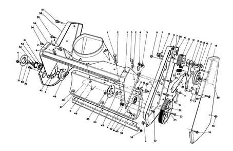 Housing Assembly Diagram and Parts List for 38180 7000001 - 7999999 Toro Snow Blower