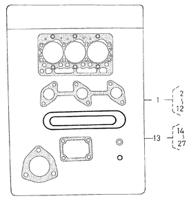 Gasket Kit Diagram and Parts List for 22303TE 990001 - 999999 Toro Lawn Tractor Accessories