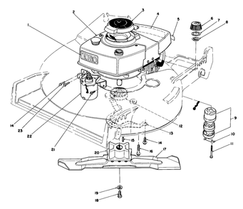 Engine Assembly Diagram and Parts List for 20718C 5000001 - 5999999 Toro Lawn Mower