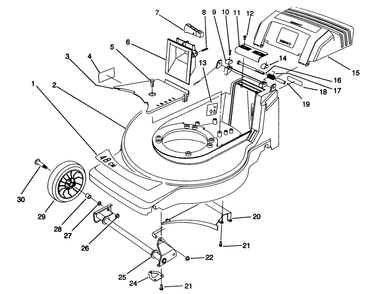 Housing Assembly (Model No. 20911b) Diagram and Parts List for 20911B 2000001 - 2999999 Toro Lawn Mower