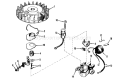 Magneto Diagram and Parts List for 58000 9000001-9999999 - 1969 Toro Tiller