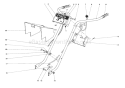 Handle Assembly Diagram and Parts List for 58013 4000001-4999999 - 1974 Toro Tiller