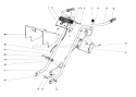 Handle Assembly Diagram and Parts List for 58015 5000001-5999999 - 1975 Toro Tiller