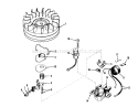 Magneto Diagram and Parts List for 58015 5000001-5999999 - 1975 Toro Tiller