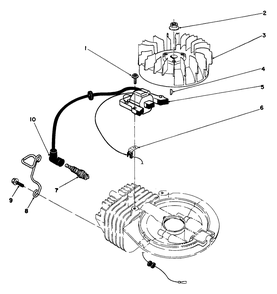 Ignition Assembly (Model No. 47pm1-3) Diagram and Parts List for 22700 2000001 - 2999999 Toro Lawn Mower