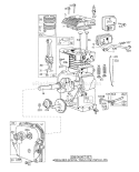 Engine Diagram and Parts List for 58114 4000001-4999999 - 1974 Toro Tiller