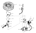 Magneto Diagram and Parts List for 58116 5000001-5999999 - 1975 Toro Tiller