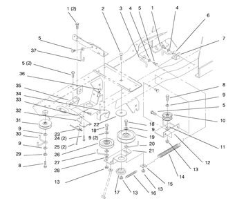 Part Location Diagram of 92-6671 Toro Brake Bracket Plated
