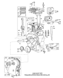 Engine Diagram and Parts List for 58125 4000001-4999999 - 1974 Toro Tiller