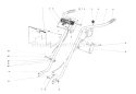 Handle Assembly Diagram and Parts List for 58125 4000001-4999999 - 1974 Toro Tiller