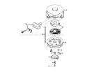 Rewind Starter Model No. 590420 Diagram and Parts List for 58200 9000001-9999999 - 1969 Toro Tiller