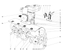 Tine And Engine Assembly Diagram and Parts List for 58200 9000001-9999999 - 1969 Toro Tiller