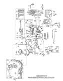 Engine Model No. 130292 Type 0159-06 Briggs & Stratton Diagram and Parts List for 58215 3000001-3999999 - 1973 Toro Tiller