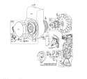 Rewind Starter Assembly Diagram and Parts List for 58215 3000001-3999999 - 1973 Toro Tiller