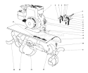 Tine And Engine Assembly Diagram and Parts List for 58231 4001270-4999999 - 1974 Toro Tiller