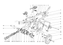 Chassis Assembly Diagram and Parts List for 58237 6000001-6999999 - 1976 Toro Tiller