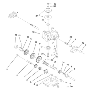 Gear Case Assembly Diagram and Parts List for 20478 7900001 - 7999999 Toro Lawn Mower