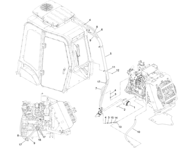 Air Conditioner Compressor And Hose Assembly Diagram and Parts List for 25208 400000000 - 999999999 Toro Lawn Tractor Accessories