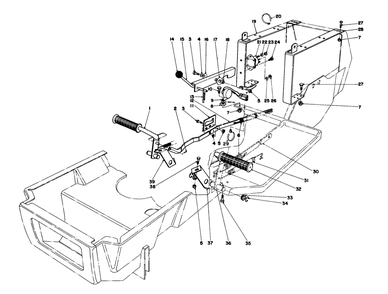 Brake & Clutch Pedal Assembly Diagram and Parts List for 57300 2000001 - 2999999 Toro Lawn Tractor