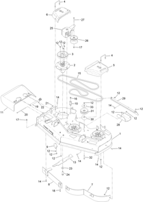 Deck Assembly Diagram and Parts List for 79518 403254000-404314199 Toro Lawn Mower