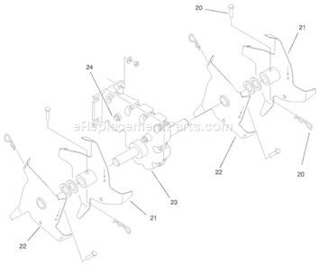 Page D Diagram and Parts List for 58356 79000001-799999991997 Toro Tiller