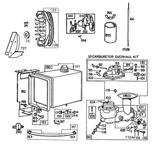 Engine Briggs & Stratton Model No. 252412-0685-01 (Continued) Diagram and Parts List for 38090 5000001 - 5999999 Toro Snow Blower