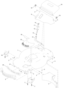 Housing Assembly Diagram and Parts List for 21467 400000000 - 999999999 Toro Lawn Mower