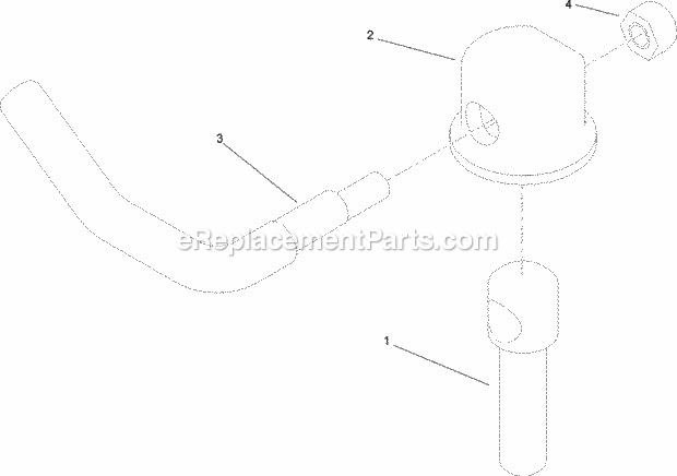 Lever Assembly No. 107-1664 Diagram and Parts List for 74282 280000001-280999999 Toro Lawn Mower